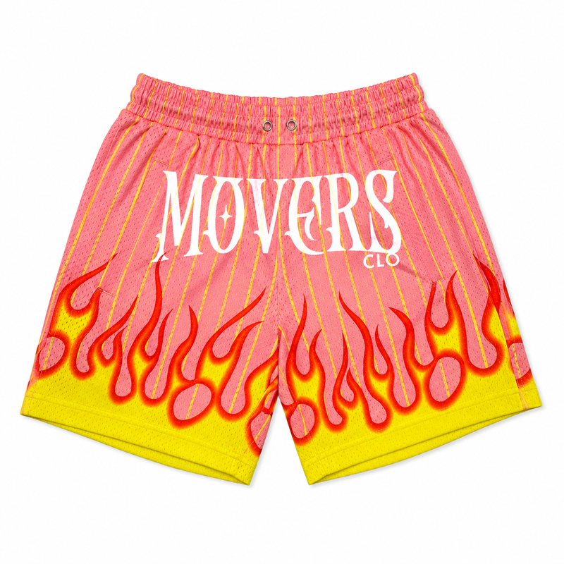 Strawberry Lemonade Fire Mesh Shorts